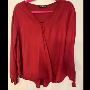 SHEIN Lightweight Red Blouse